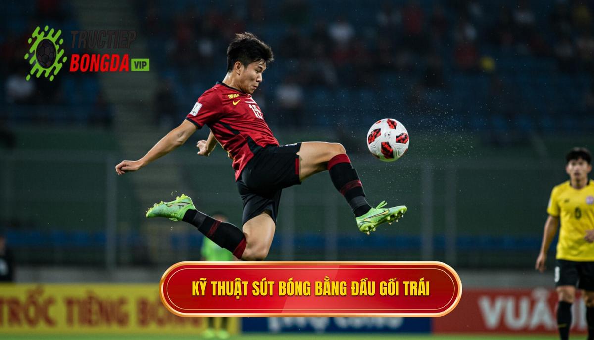 Kỹ thuật sút bóng bằng đầu gối trái