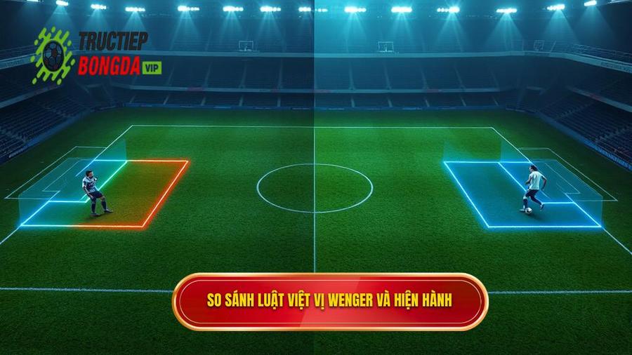 1. So sánh luật việt vị Wenger và hiện hành